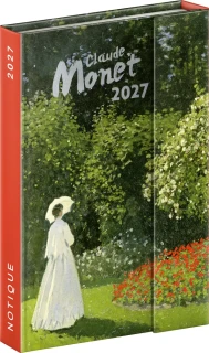 NOTIQUE Týdenní magnetický diář Claude Monet 2027, 11 x 16 cm