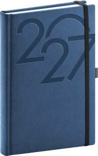 NOTIQUE Denní diář Ajax 2027, modrý, 15 x 21 cm