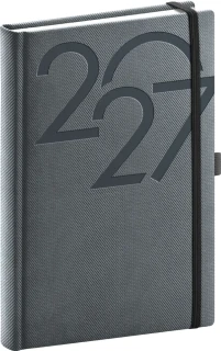 NOTIQUE Denní diář Ajax 2027, černý, 15 x 21 cm