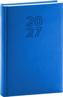 NOTIQUE Denní diář Aprint 2027, modrý, 15 x 21 cm