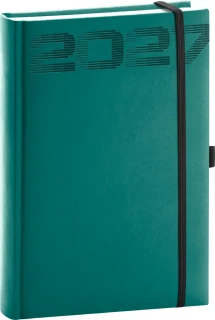 NOTIQUE Denní diář Aprint Top 2027, petrolejový, 15 x 21 cm