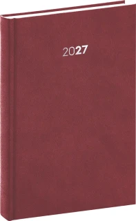 NOTIQUE Denní diář Balakon 2027, bordó, 15 x 21 cm