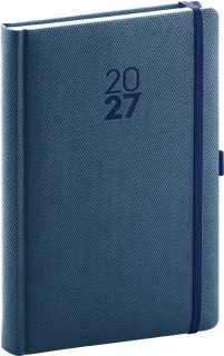 NOTIQUE Denní diář Diamante 2027, modrý, 15 x 21 cm