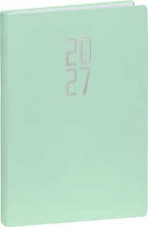 NOTIQUE Denní diář Ponza 2027, mentolový, 15 x 21 cm