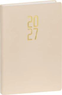NOTIQUE Denní diář Ponza 2027, béžový, 15 x 21 cm