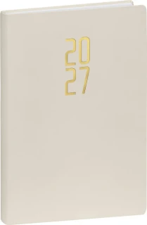 NOTIQUE Denní diář Ponza 2027, krémový, 15 x 21 cm