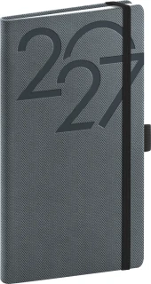 NOTIQUE Kapesní diář Ajax 2027, černý, 9 x 15,5 cm