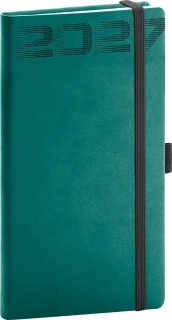 NOTIQUE Kapesní diář Aprint Top 2027, petrolejový, 9 x 15,5 cm