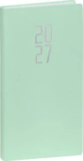 NOTIQUE Kapesní diář Ponza 2027, mentolový, 9 x 15,5 cm
