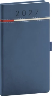 NOTIQUE Kapesní diář Tomy 2027, modro-červený, 9 x 15,5 cm