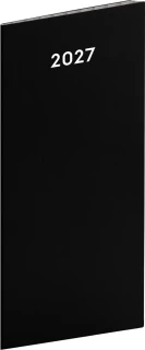 NOTIQUE Kapesní diář Černý 2027, plánovací měsíční, 8 x 18 cm