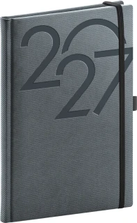 NOTIQUE Týdenní diář Ajax 2027, černý, 15 x 21 cm