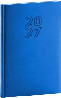 NOTIQUE Týdenní diář Aprint 2027, modrý, 15 x 21 cm