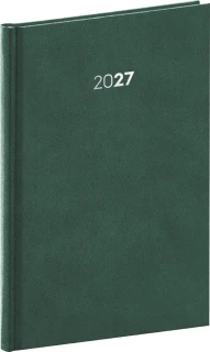 NOTIQUE Týdenní diář Balakon 2027, zelený, 15 x 21 cm