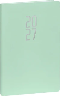 NOTIQUE Týdenní diář Ponza 2027, mentolový, 15 x 21 cm