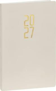 NOTIQUE Týdenní diář Ponza 2027, krémový, 15 x 21 cm
