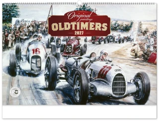 NOTIQUE Nástěnný kalendář Oldtimers – Václav Zapadlík 2027, 64 x 42 cm