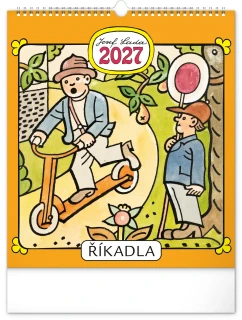 NOTIQUE Nástěnný kalendář Josef Lada – Říkadla 2027, 30 x 34 cm