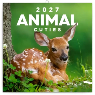 NOTIQUE Grid calendar Animal Cuties 2027, 30 x 30 cm