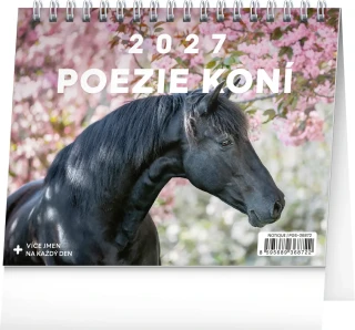 NOTIQUE Stolní kalendář Poezie koní 2027, 16,5 x 13 cm