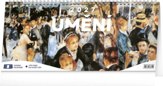 NOTIQUE Stolní kalendář Umění 2027 – 14denní, 33 x 14,5 cm