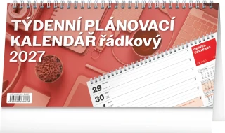 NOTIQUE Stolní kalendář Plánovací řádkový 2027, 25 x 12,5 cm