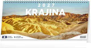 NOTIQUE Stolní kalendář Krajina 2027 – 14denní, 33 x 14,5 cm