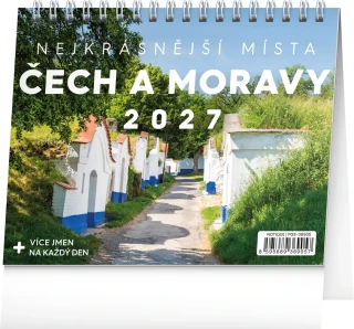 NOTIQUE Stolní kalendář Nejkrásnější místa Čech a Moravy 2027, 16,5 x 13 cm