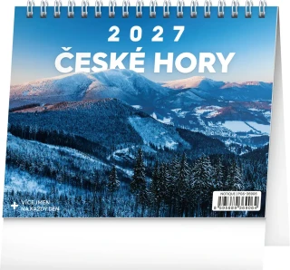 NOTIQUE Stolní kalendář České hory 2027, 16,5 x 13 cm